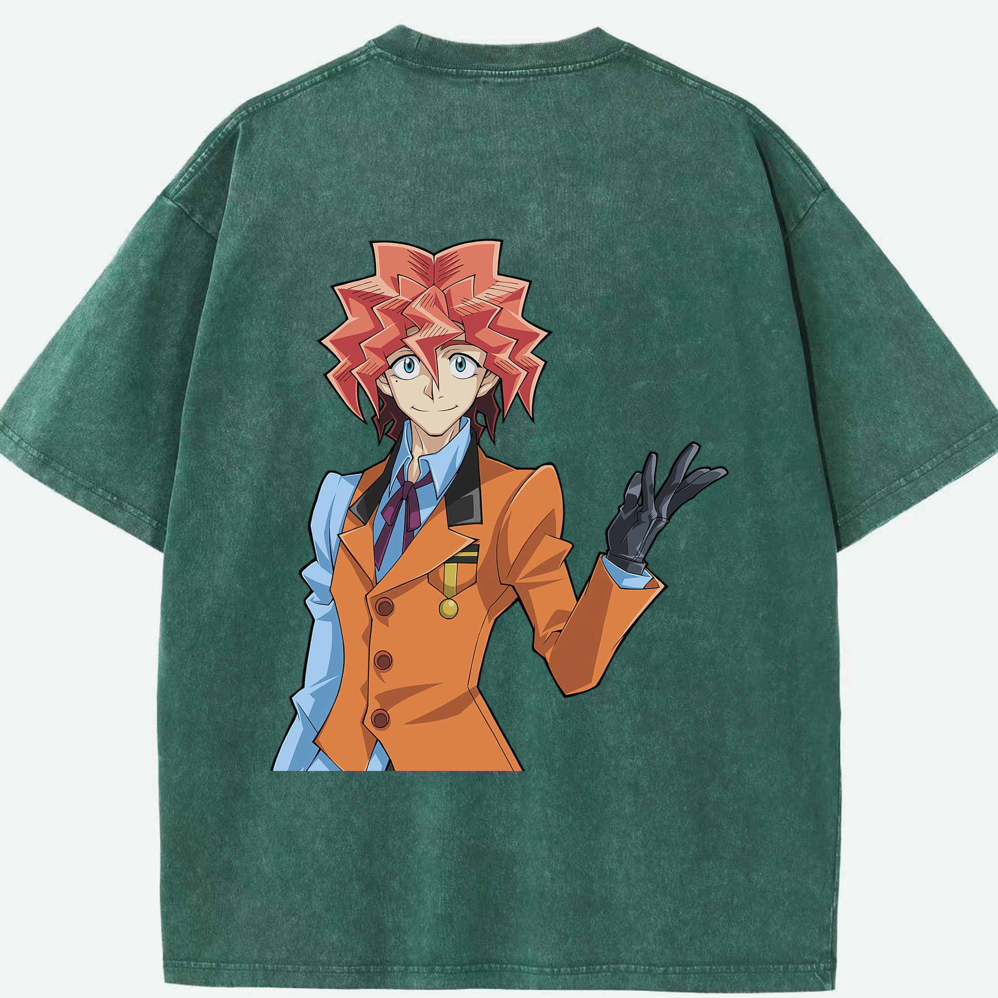 （画像用） 遊☆戯☆王 Yu-Gi-Oh! 綿100% ヴィンテージ風 半袖Tシャツ（背面プリント）